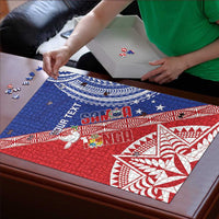 Tonga and Samoa Rugby Custom Puzzle Ikale Tahi Manu Samoa Together LT14 - Polynesian Pride
