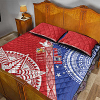 Tonga and Samoa Rugby Custom Quilt Bed Set Ikale Tahi Manu Samoa Together - Polynesian Pride