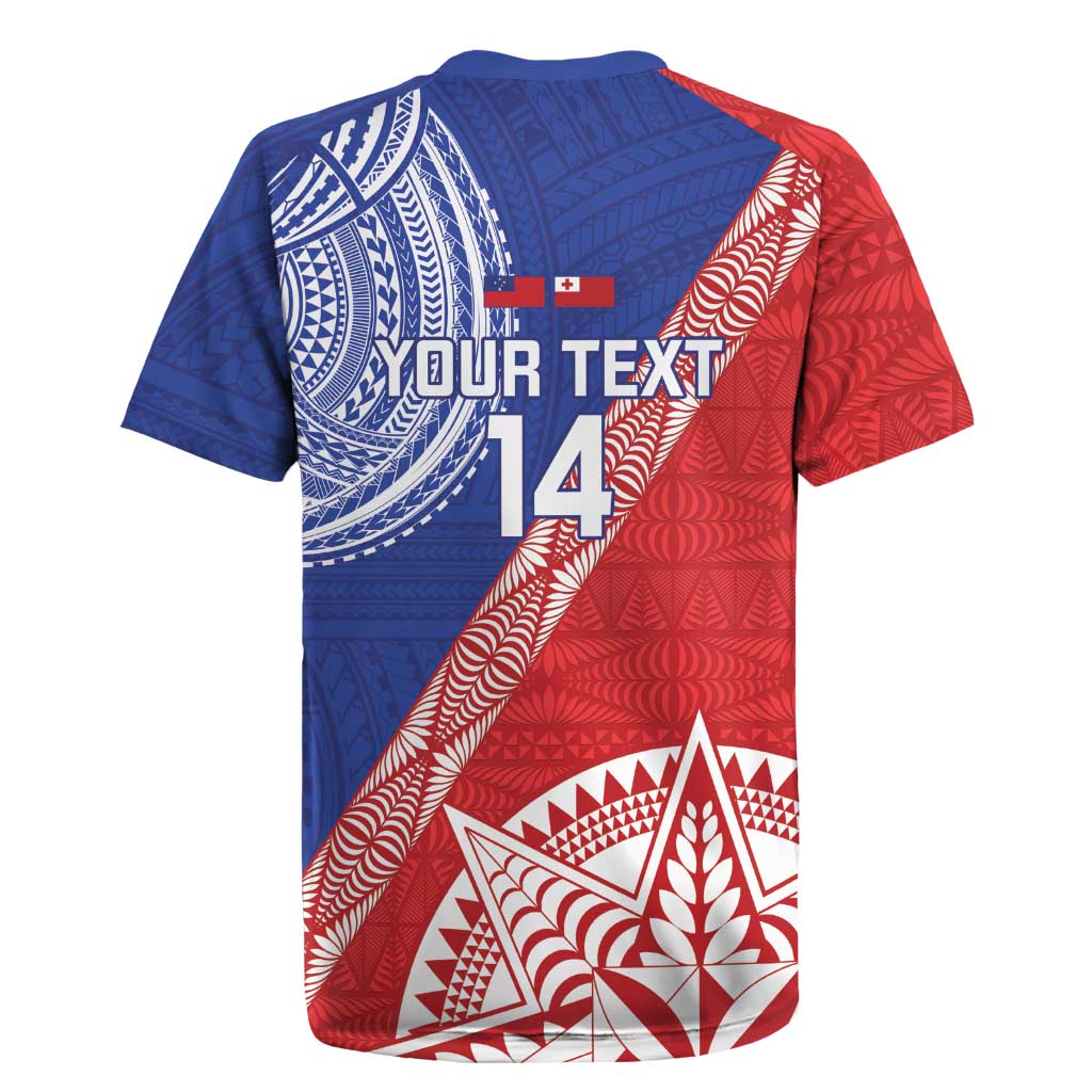 Tonga and Samoa Rugby Custom Rugby Jersey Ikale Tahi Manu Samoa Together LT14 - Polynesian Pride