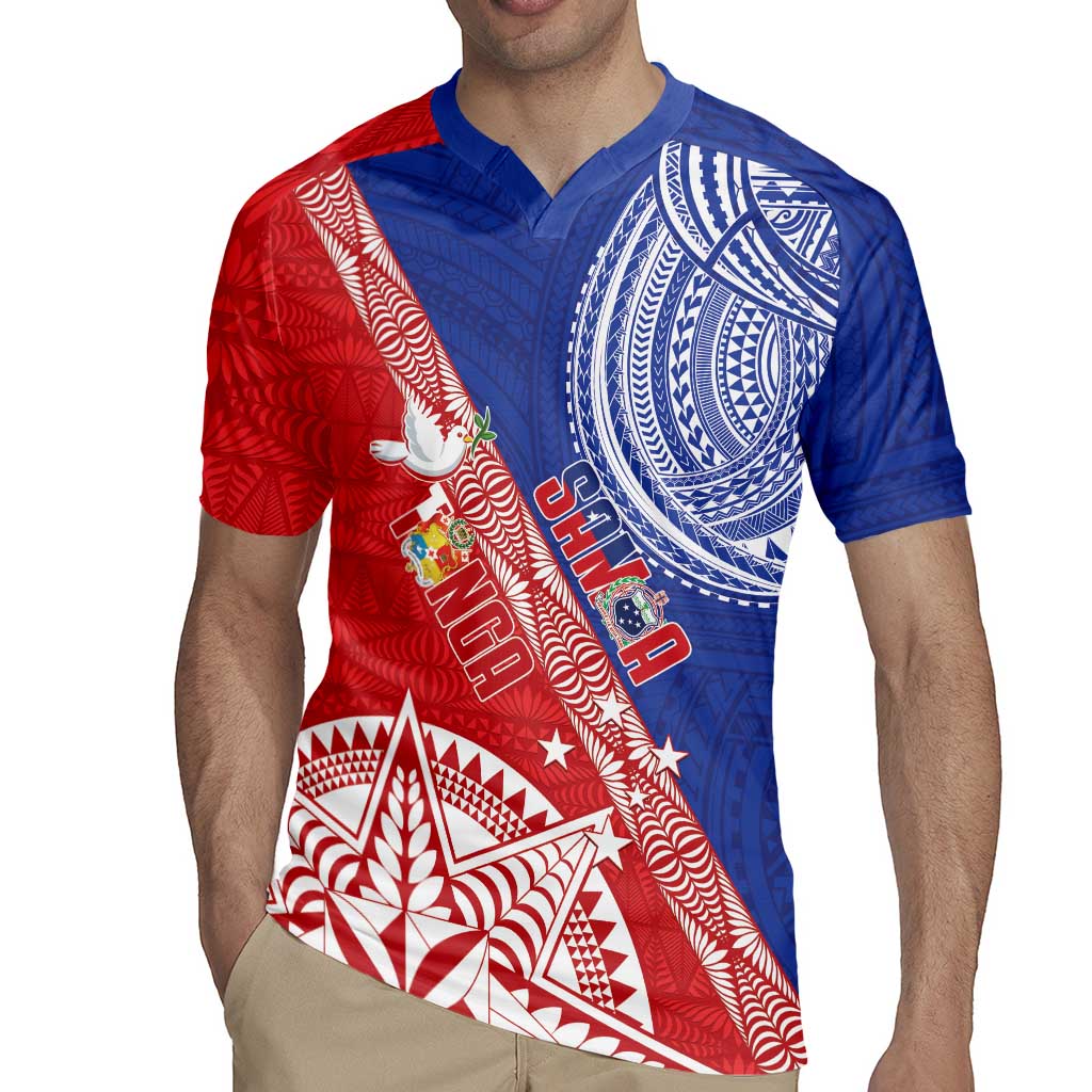 Tonga and Samoa Rugby Custom Rugby Jersey Ikale Tahi Manu Samoa Together LT14 - Polynesian Pride