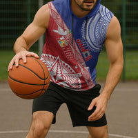 Tonga and Samoa Rugby Custom Sleeveless Hoodie Ikale Tahi Manu Samoa Together - Polynesian Pride