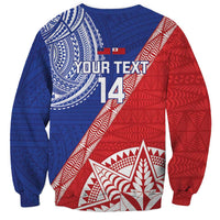 Tonga and Samoa Rugby Custom Sweatshirt Ikale Tahi Manu Samoa Together LT14 - Polynesian Pride