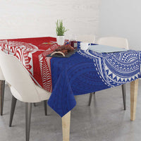 Tonga and Samoa Rugby Custom Tablecloth Ikale Tahi Manu Samoa Together LT14 - Polynesian Pride