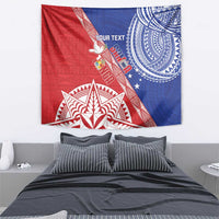 Tonga and Samoa Rugby Custom Tapestry Ikale Tahi Manu Samoa Together - Polynesian Pride