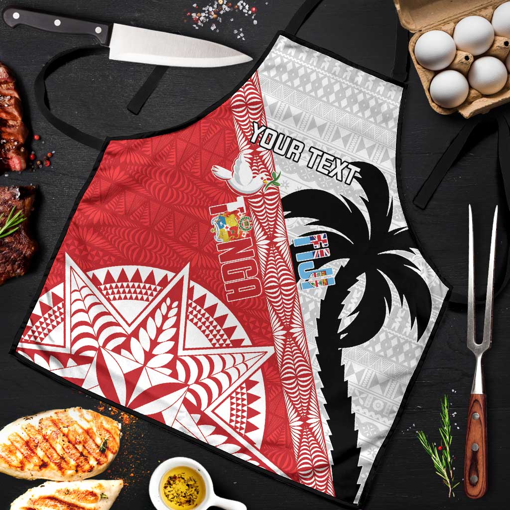 Fiji and Tonga Rugby Custom Apron Flying Fijians Ikale Tahi Together Pacific - Polynesian Pride