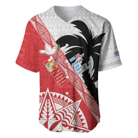 Fiji and Tonga Rugby Custom Baseball Jersey Flying Fijians Ikale Tahi Together Pacific - Polynesian Pride