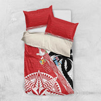Fiji and Tonga Rugby Custom Bedding Set Flying Fijians Ikale Tahi Together Pacific - Polynesian Pride