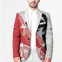 Fiji and Tonga Rugby Custom Blazer Flying Fijians Ikale Tahi Together Pacific - Polynesian Pride