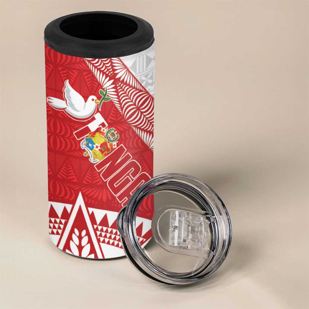 Fiji and Tonga Rugby 4 in 1 Can Cooler Tumbler Flying Fijians Ikale Tahi Together Pacific - Polynesian Pride