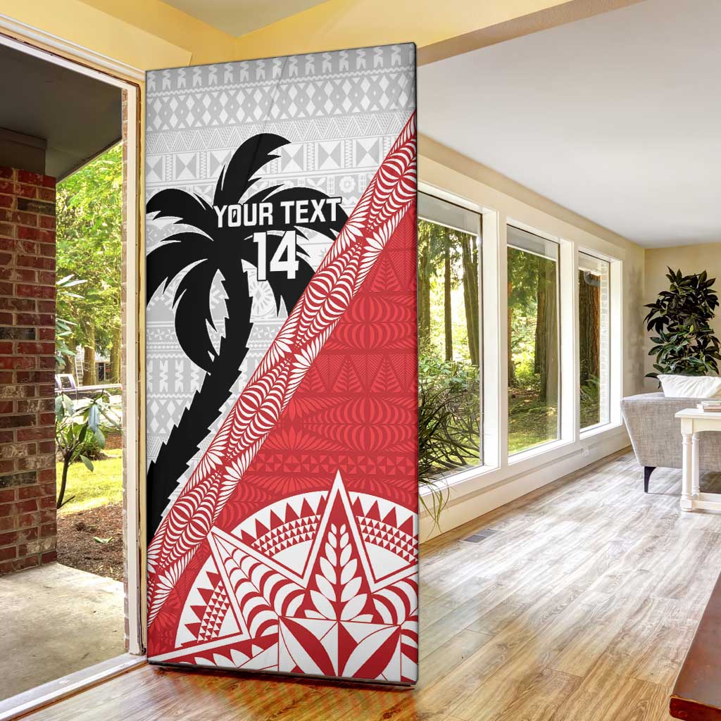 Fiji and Tonga Rugby Custom Door Cover Flying Fijians Ikale Tahi Together Pacific - Polynesian Pride