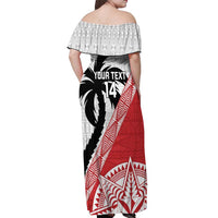 Fiji and Tonga Rugby Custom Off Shoulder Maxi Dress Flying Fijians Ikale Tahi Together Pacific - Polynesian Pride