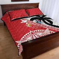 Fiji and Tonga Rugby Custom Quilt Bed Set Flying Fijians Ikale Tahi Together Pacific - Polynesian Pride