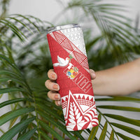 Fiji and Tonga Rugby Skinny Tumbler Flying Fijians Ikale Tahi Together Pacific - Polynesian Pride