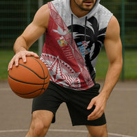 Fiji and Tonga Rugby Custom Sleeveless Hoodie Flying Fijians Ikale Tahi Together Pacific - Polynesian Pride