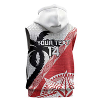 Fiji and Tonga Rugby Custom Sleeveless Zip Hoodie Flying Fijians Ikale Tahi Together Pacific - Polynesian Pride