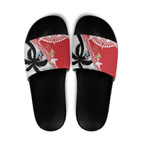 Fiji and Tonga Rugby Custom Slide Sandals Flying Fijians Ikale Tahi Together Pacific - Polynesian Pride
