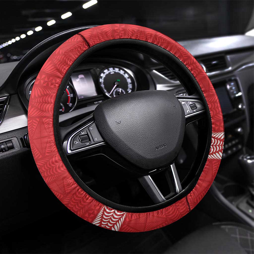 Fiji and Tonga Rugby Steering Wheel Cover Flying Fijians Ikale Tahi Together Pacific - Polynesian Pride