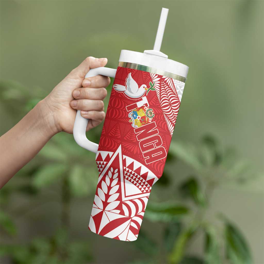 Fiji and Tonga Rugby Tumbler With Handle Flying Fijians Ikale Tahi Together Pacific - Polynesian Pride