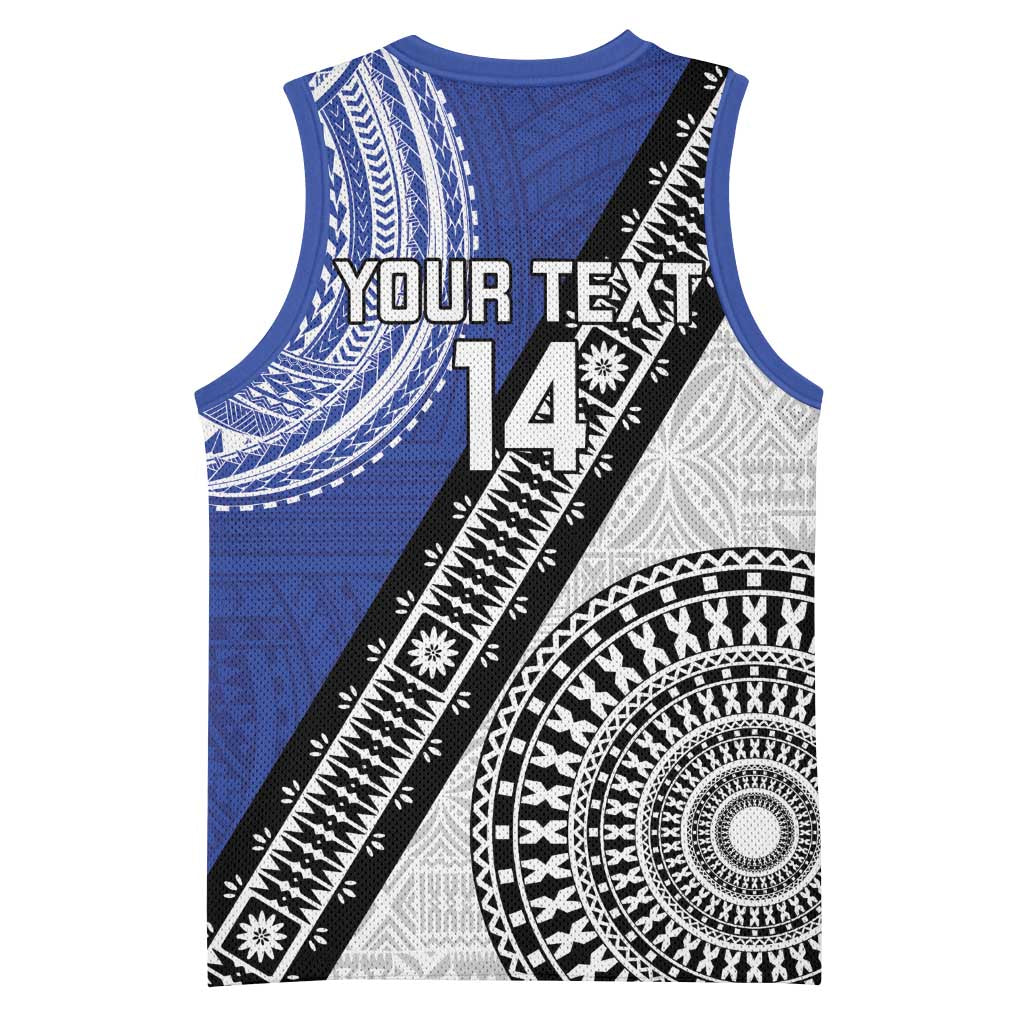 Fiji an Samoa Rugby Custom Basketball Jersey Flying Fijians Manu Samoa Together Pacific - Polynesian Pride