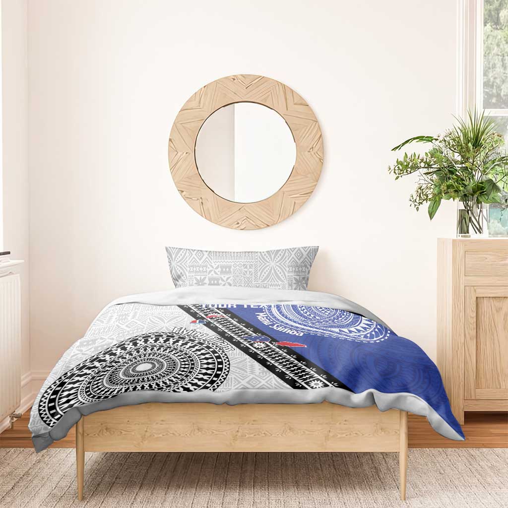 Fiji an Samoa Rugby Custom Bedding Set Flying Fijians Manu Samoa Together Pacific - Polynesian Pride