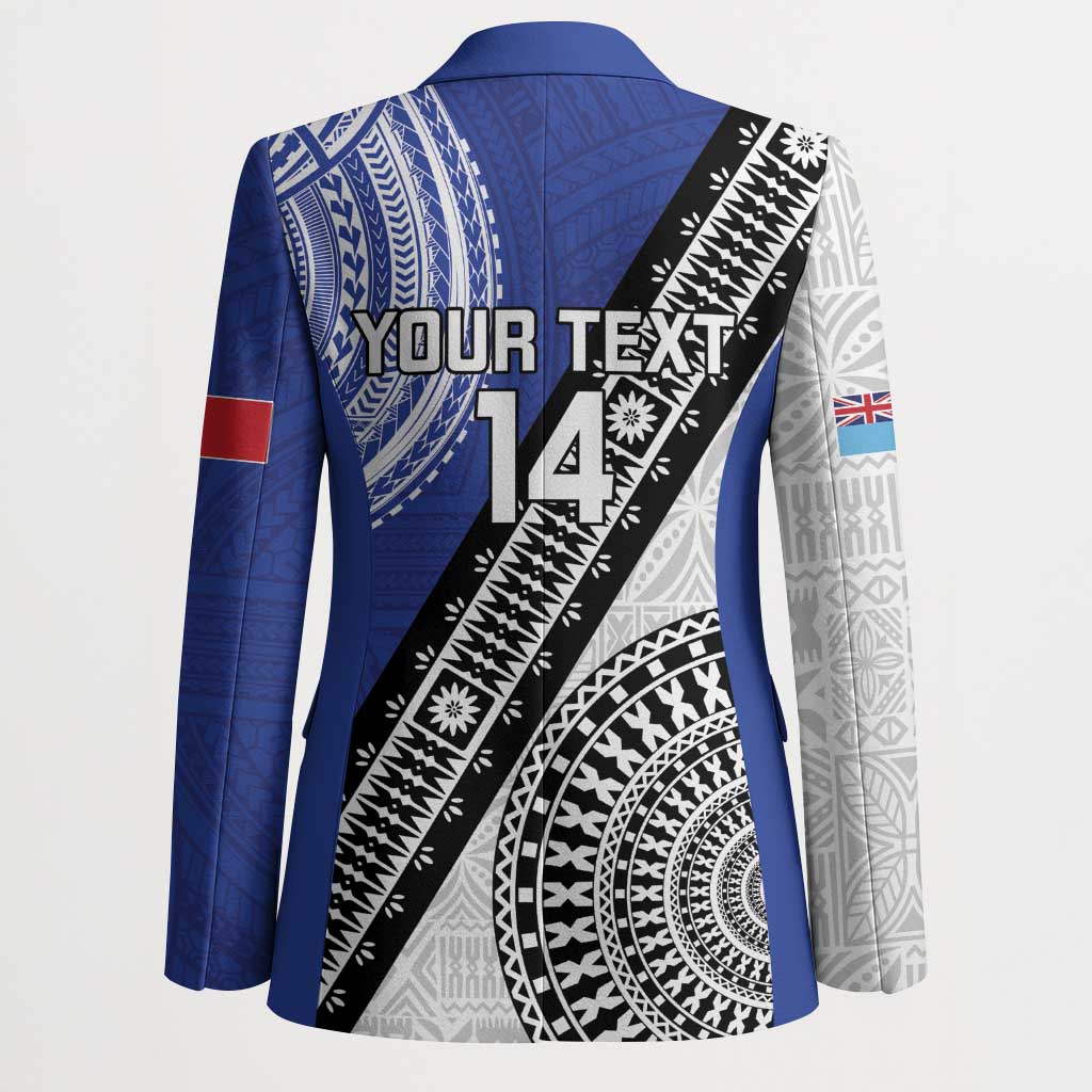 Fiji an Samoa Rugby Custom Blazer Flying Fijians Manu Samoa Together Pacific - Polynesian Pride