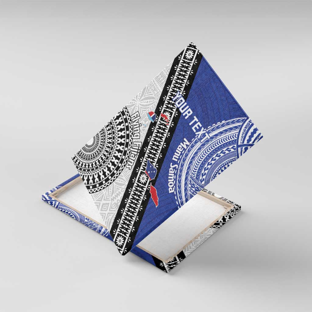 Fiji an Samoa Rugby Custom Canvas Wall Art Flying Fijians Manu Samoa Together Pacific - Polynesian Pride