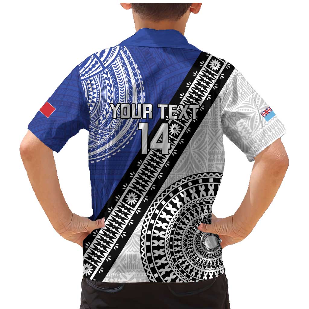 Fiji an Samoa Rugby Custom Family Matching Mermaid Dress and Hawaiian Shirt Flying Fijians Manu Samoa Together Pacific - Polynesian Pride