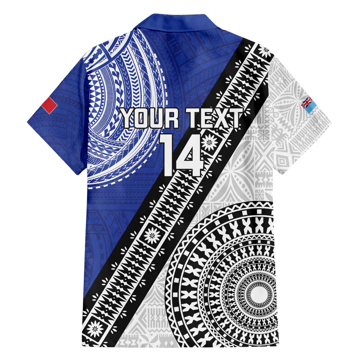 Fiji an Samoa Rugby Custom Family Matching Off The Shoulder Long Sleeve Dress and Hawaiian Shirt Flying Fijians Manu Samoa Together Pacific - Polynesian Pride