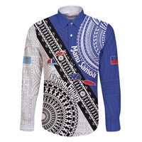 Fiji an Samoa Rugby Custom Family Matching Short Sleeve Bodycon Dress and Hawaiian Shirt Flying Fijians Manu Samoa Together Pacific - Polynesian Pride