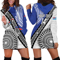 Fiji an Samoa Rugby Custom Hoodie Dress Flying Fijians Manu Samoa Together Pacific - Polynesian Pride