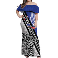 Fiji an Samoa Rugby Custom Off Shoulder Maxi Dress Flying Fijians Manu Samoa Together Pacific - Polynesian Pride