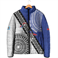 Fiji an Samoa Rugby Custom Padded Jacket Flying Fijians Manu Samoa Together Pacific - Polynesian Pride