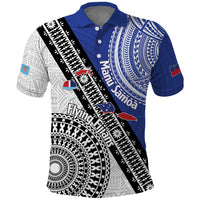 Fiji an Samoa Rugby Custom Polo Shirt Flying Fijians Manu Samoa Together Pacific - Polynesian Pride