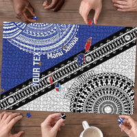 Fiji an Samoa Rugby Custom Puzzle Flying Fijians Manu Samoa Together Pacific LT14 - Polynesian Pride