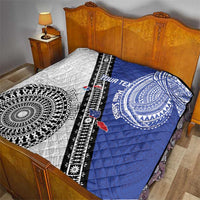 Fiji an Samoa Rugby Custom Quilt Flying Fijians Manu Samoa Together Pacific - Polynesian Pride