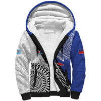 Fiji an Samoa Rugby Custom Sherpa Hoodie Flying Fijians Manu Samoa Together Pacific - Polynesian Pride