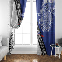 Fiji an Samoa Rugby Custom Window Curtain Flying Fijians Manu Samoa Together Pacific - Polynesian Pride