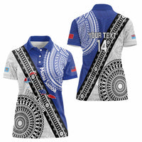 Fiji an Samoa Rugby Custom Women Polo Shirt Flying Fijians Manu Samoa Together Pacific - Polynesian Pride