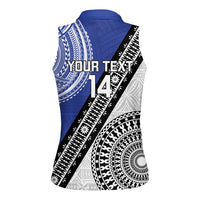 Fiji an Samoa Rugby Custom Women Sleeveless Polo Shirt Flying Fijians Manu Samoa Together Pacific - Polynesian Pride
