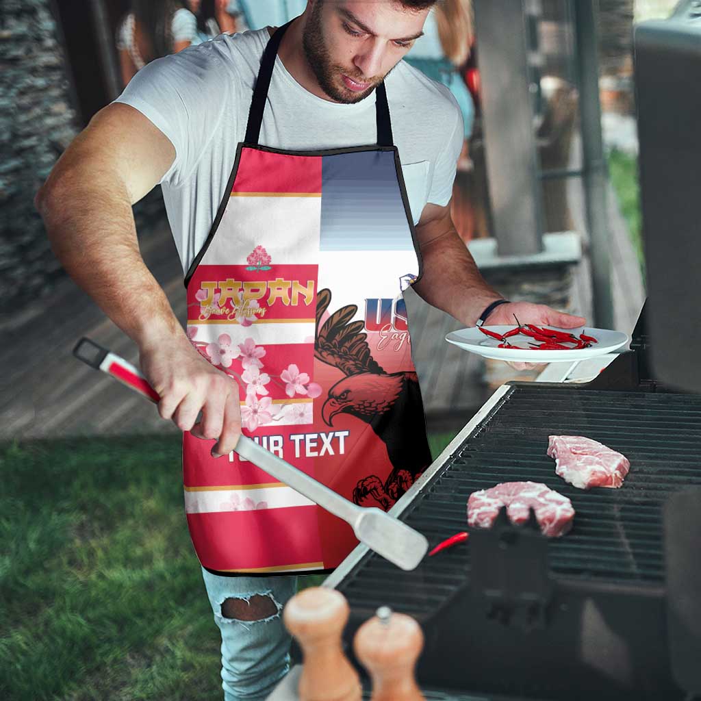 USA and Japan Rugby Custom Apron Eagles Brave Blossoms Together Pacific LT14 - Polynesian Pride