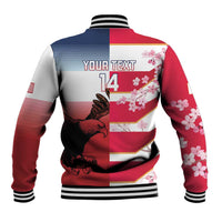 USA and Japan Rugby Custom Baseball Jacket Eagles Brave Blossoms Together Pacific LT14 - Polynesian Pride