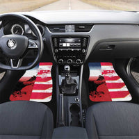 USA and Japan Rugby Custom Car Mats Eagles Brave Blossoms Together Pacific LT14 Set 2pcs - Front Red - Polynesian Pride