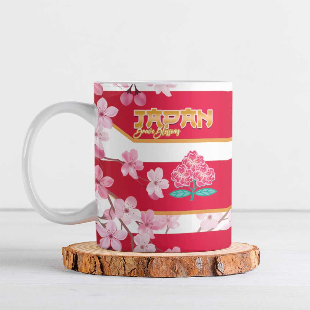 USA and Japan Rugby Ceramic Mug Eagles Brave Blossoms Together Pacific LT14 Red - Polynesian Pride