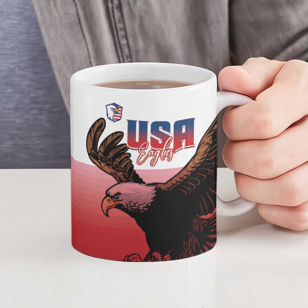 USA and Japan Rugby Ceramic Mug Eagles Brave Blossoms Together Pacific LT14 - Polynesian Pride