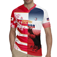 USA and Japan Rugby Custom Rugby Jersey Eagles Brave Blossoms Together Pacific LT14 - Polynesian Pride