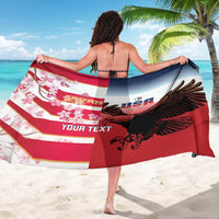 USA and Japan Rugby Custom Sarong Eagles Brave Blossoms Together Pacific - Polynesian Pride