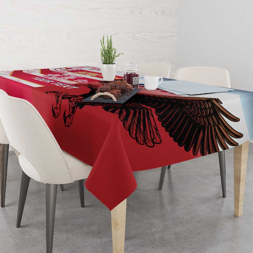 USA and Japan Rugby Custom Tablecloth Eagles Brave Blossoms Together Pacific LT14 - Polynesian Pride