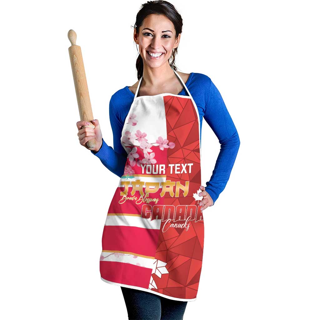 Canada and Japan Rugby Custom Apron Canucks Brave Blossoms Together Pacific LT14 - Polynesian Pride