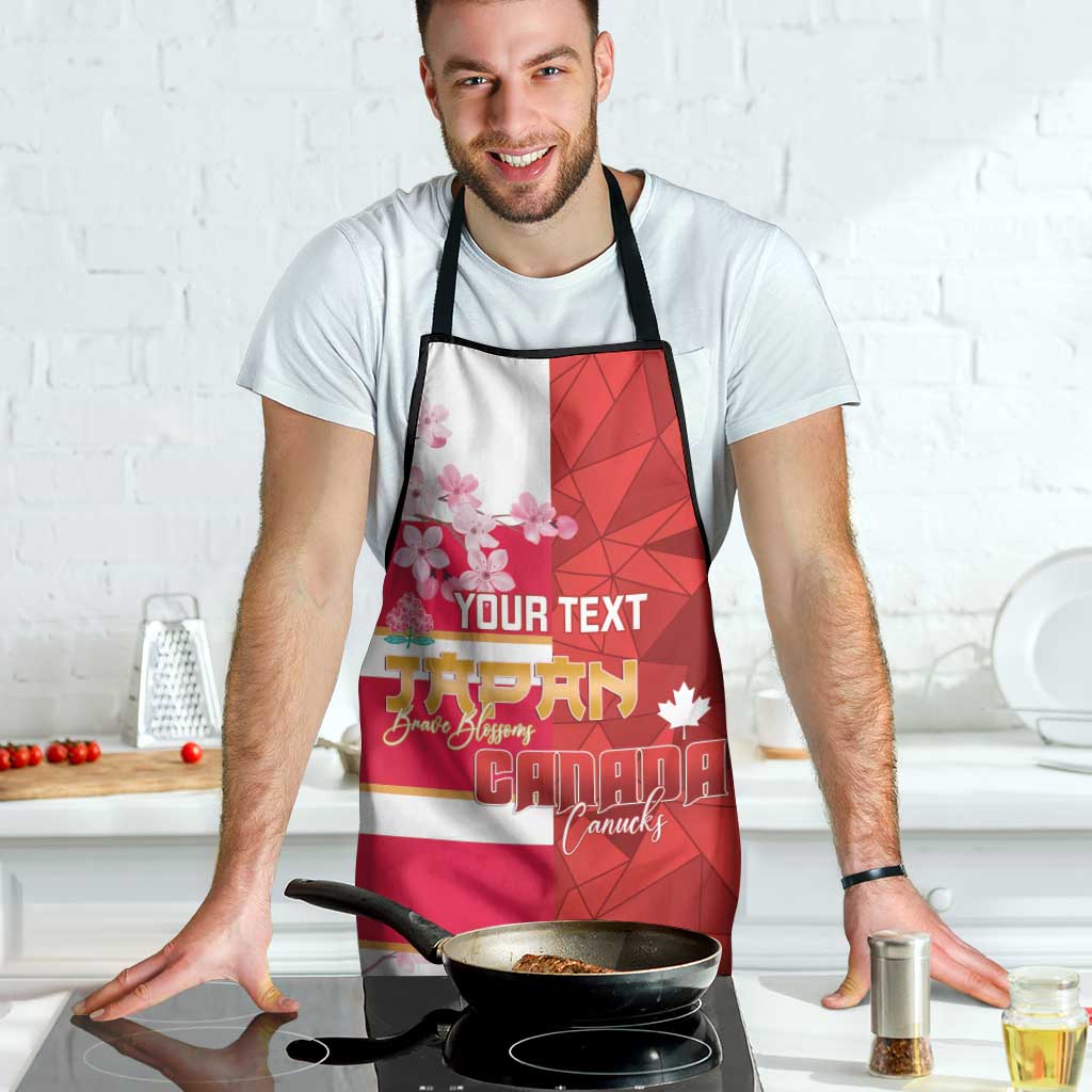 Canada and Japan Rugby Custom Apron Canucks Brave Blossoms Together Pacific LT14 - Polynesian Pride