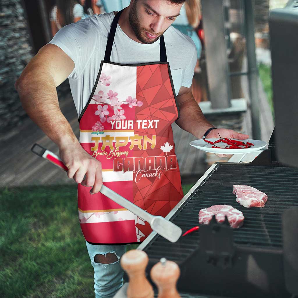 Canada and Japan Rugby Custom Apron Canucks Brave Blossoms Together Pacific LT14 - Polynesian Pride